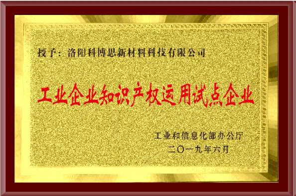 工业企业知识产权运用试点企业